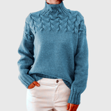 Nina | Stickad Rullkragesweater