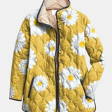 Merete | Quiltad Jacka med Margueriter