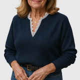 Caroline | Elegant Topp med Spetsdetaljer