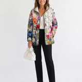 Ellen | Quiltad Jacka med Markblommor