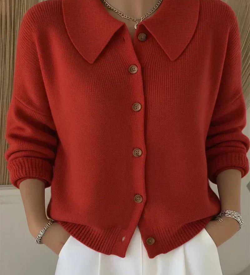 Vera | Cardigan med Skjortkrage