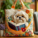 HANDSYDD VÄSKA - SHIH TZU OCH BÖCKER