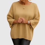 Sylvie | Chic Stickad Tröja med Knappar