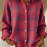 Ashley | Klassisk Rutig Cardigan