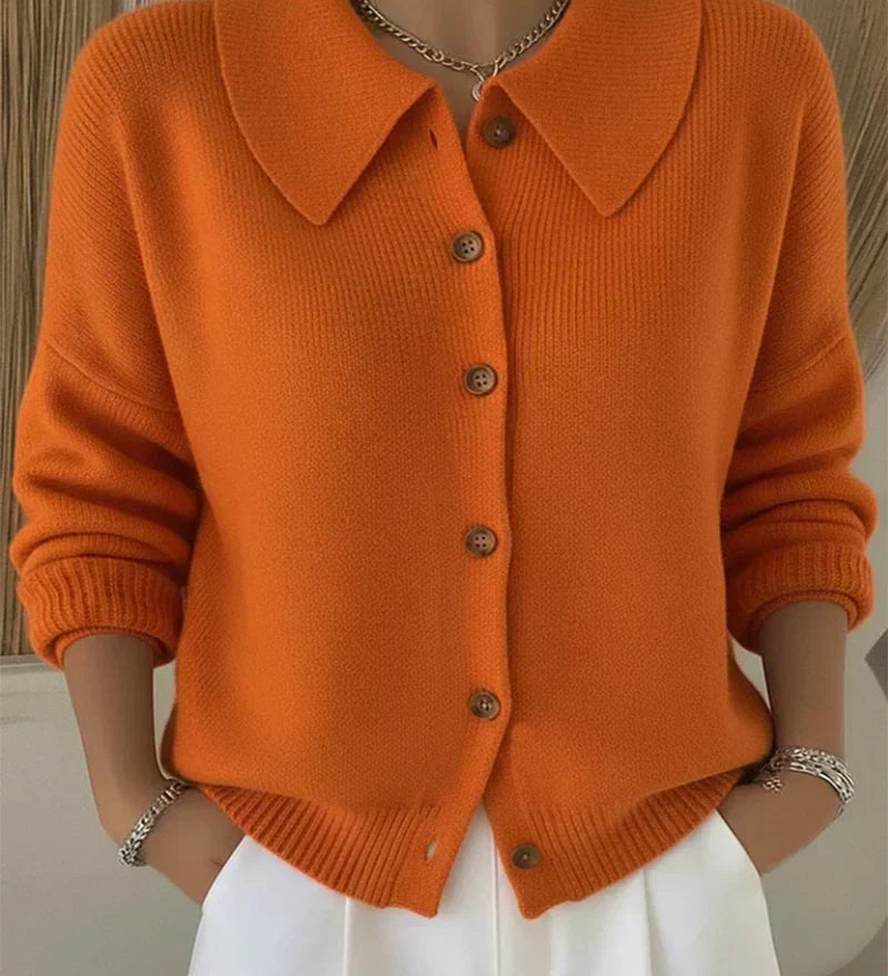 Vera | Cardigan med Skjortkrage