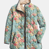 Rikke | Quiltad Jacka med Celadon Rosor