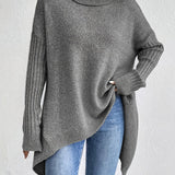 Sylvie | Draperad Tröja med Hög Krage