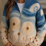 Else | Zip Cardigan med Quiltad Maskros
