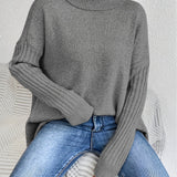 Sylvie | Draperad Tröja med Hög Krage