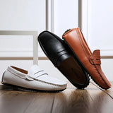 Avslappnade Läder Sommar Loafers