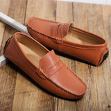 Avslappnade Läder Sommar Loafers