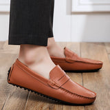 Avslappnade Läder Sommar Loafers