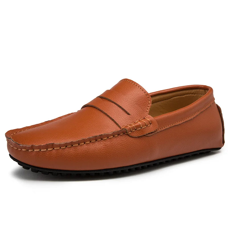 Avslappnade Läder Sommar Loafers