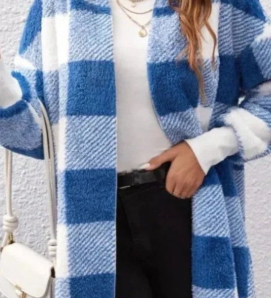 Alberte | Rutigt Huvtröja