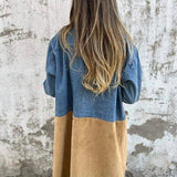 Alberte | Tvåfärgad denimjacka