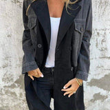Alberte | Tvåfärgad denimjacka
