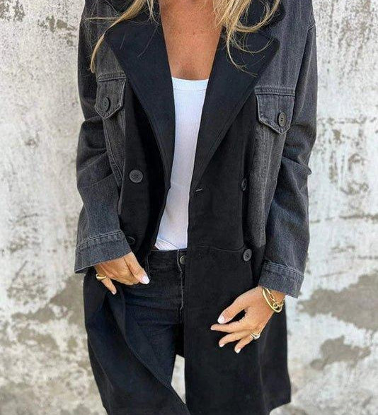 Alberte | Tvåfärgad denimjacka