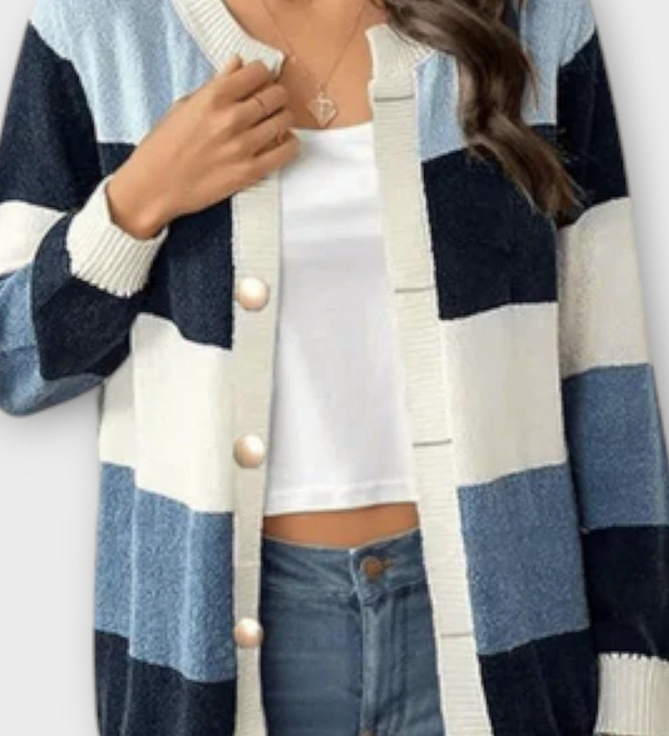 Amalie | Randig Cardigan