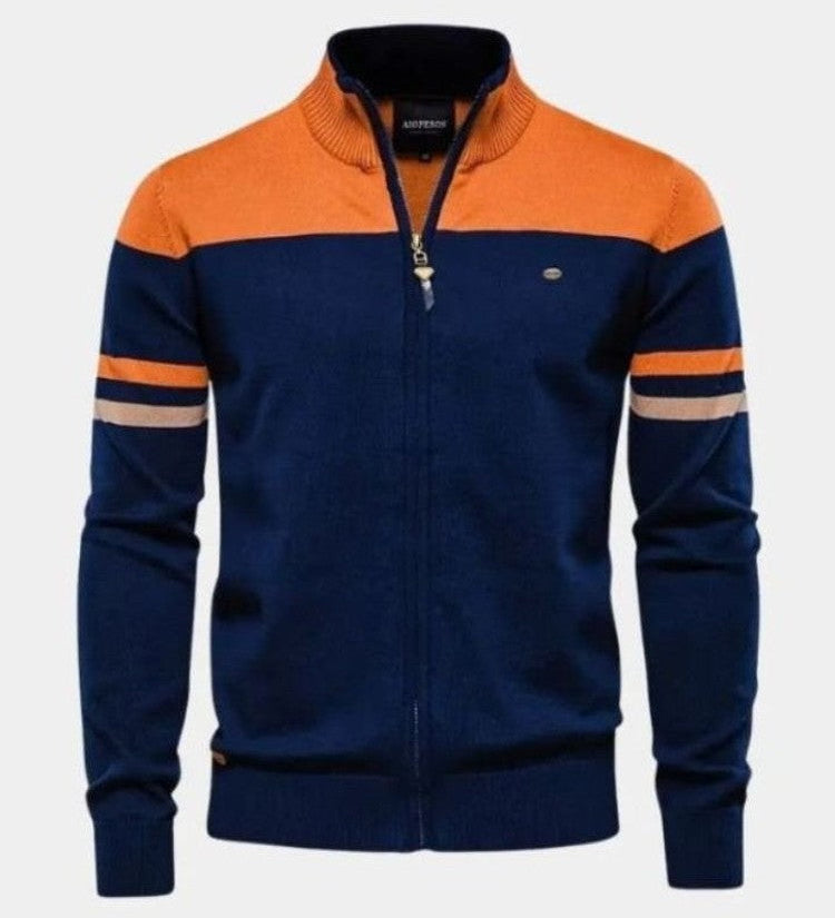 Anders™ | Stickad cardigan med dragkedja