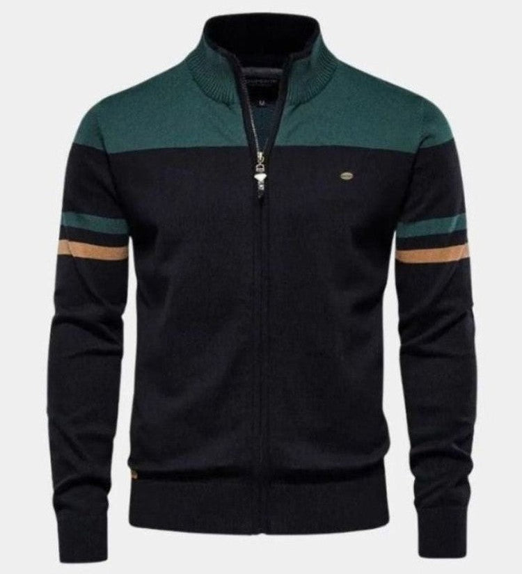 Anders™ | Stickad cardigan med dragkedja