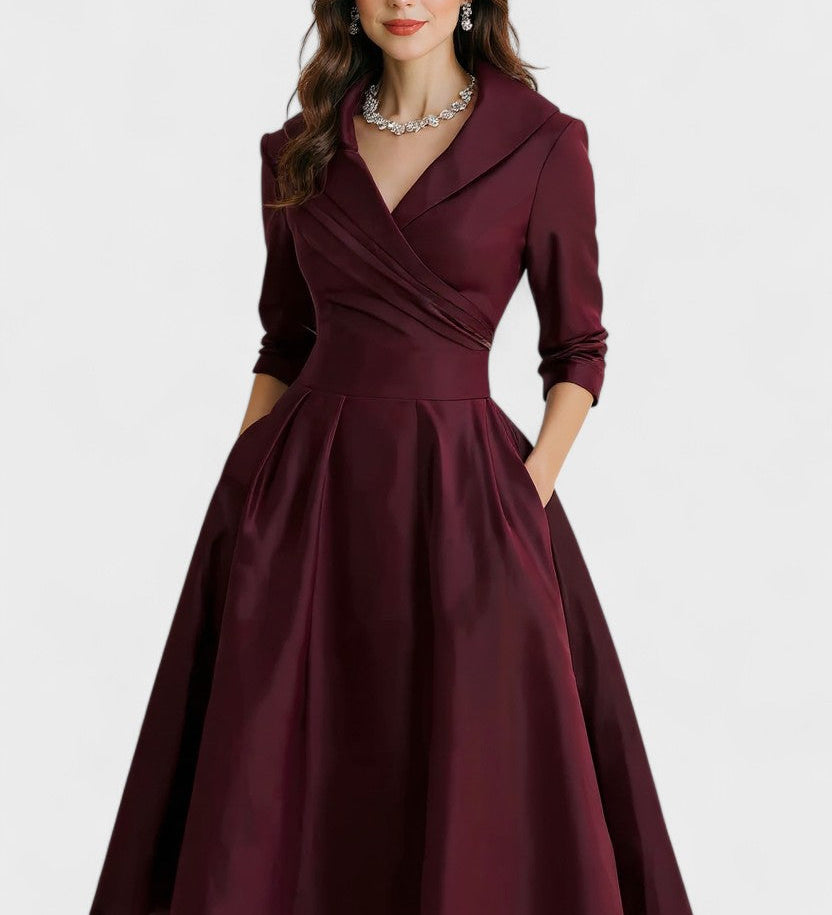 Ceryn | Satin Midi Klänning