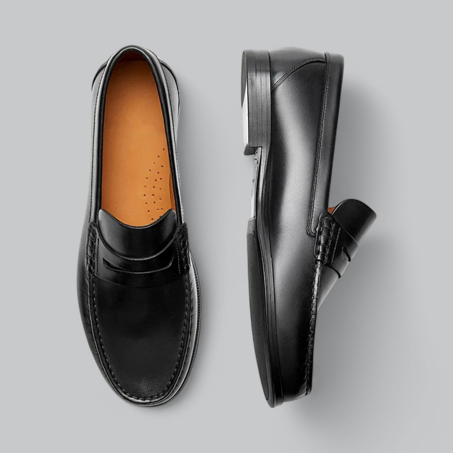 Chic Läder Penny Loafers