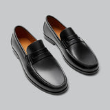 Chic Läder Penny Loafers