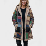Höst | Jordnära Patchwork Mysig Hoodie