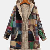 Höst | Jordnära Patchwork Mysig Hoodie