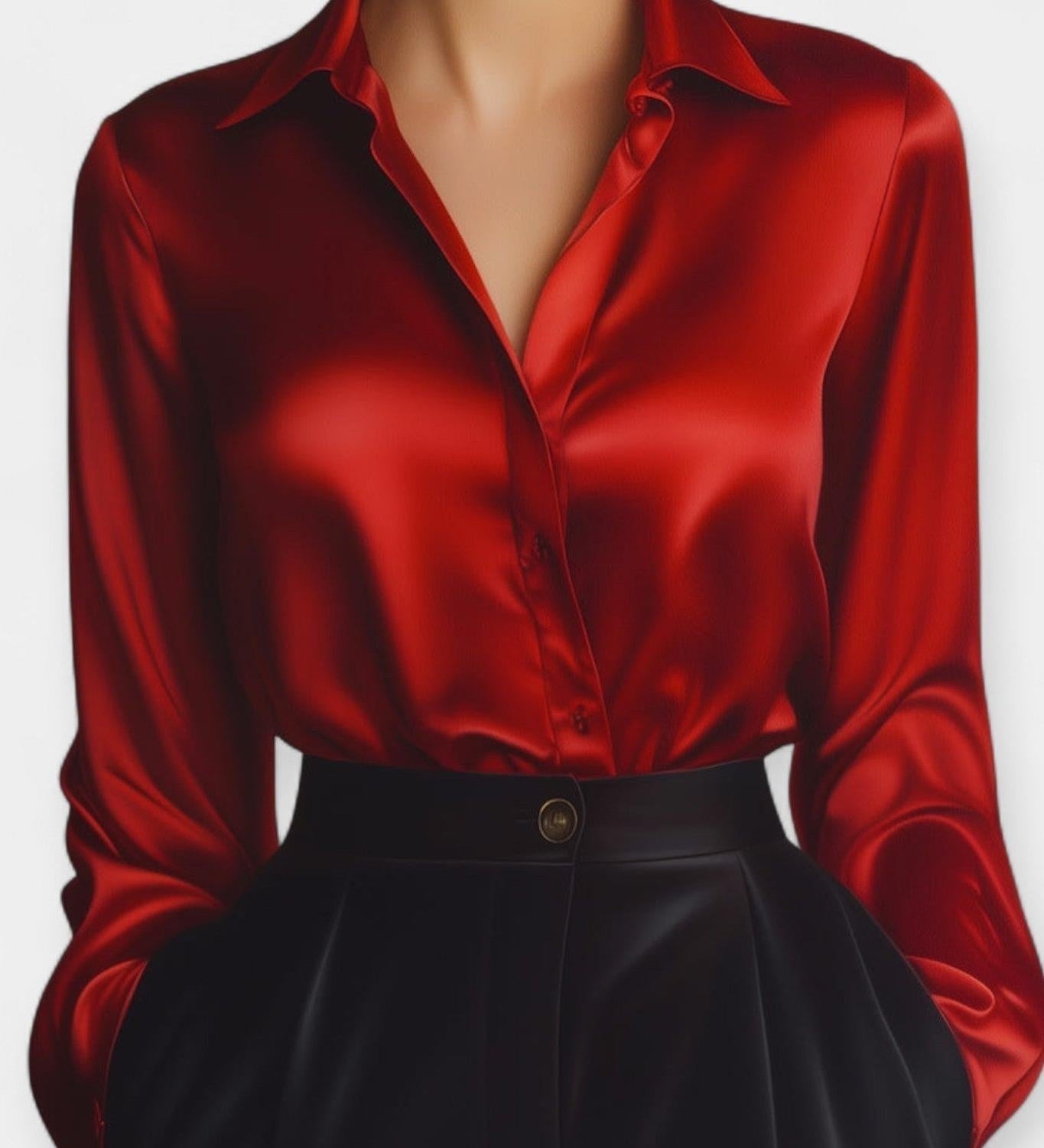 Ellen | Satin skjorta