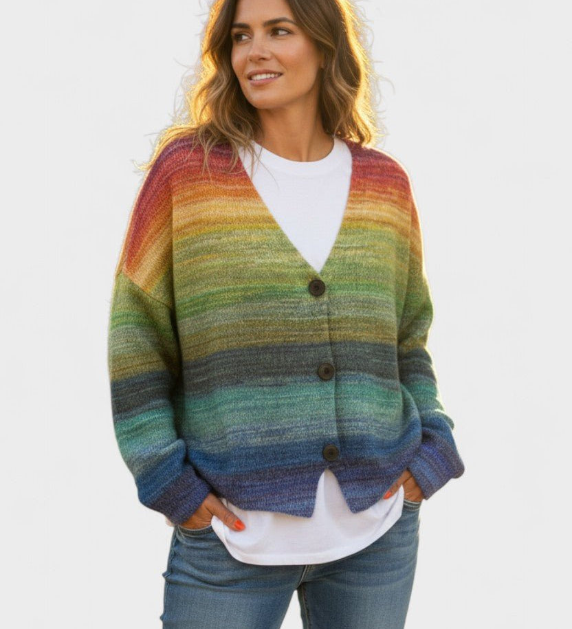 Fran™ | Livlig cardigan med knappar