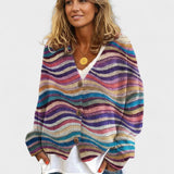 Fran™ | Livlig cardigan med knappar