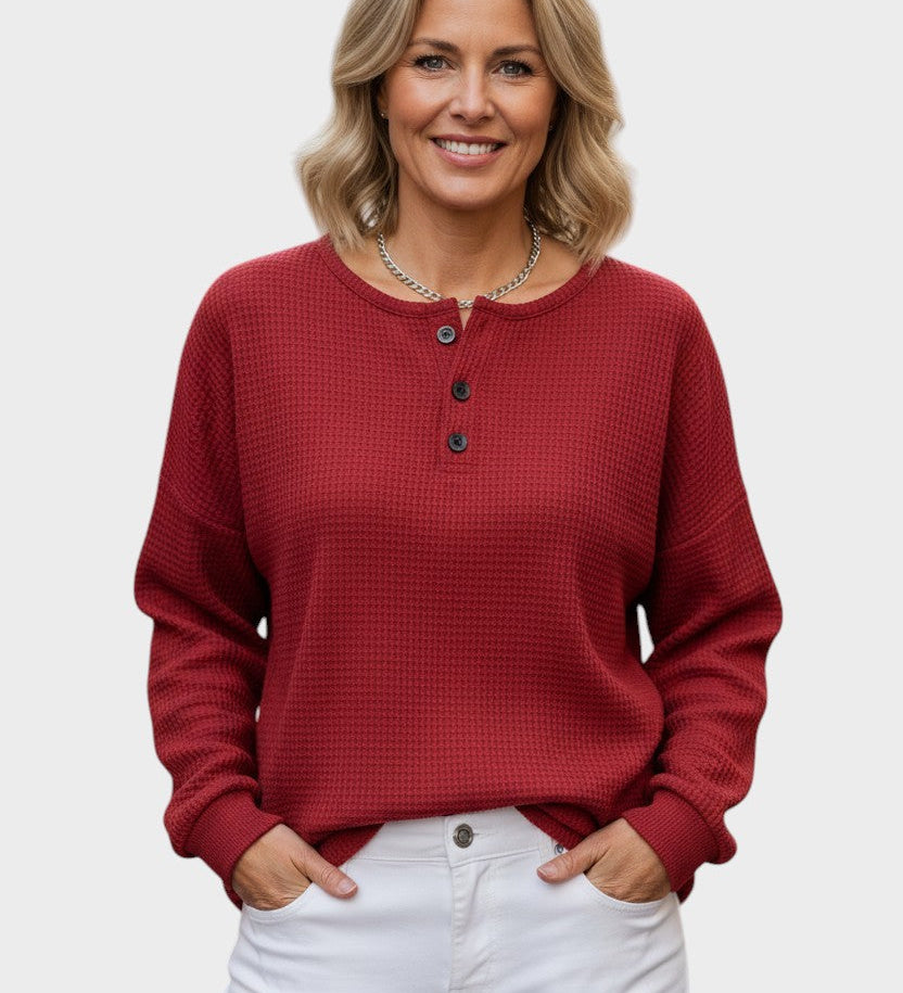 Helle™ | Vaffelstickad Myströja