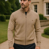 Jacquard™ | Stickad cardigan med Dragkedja