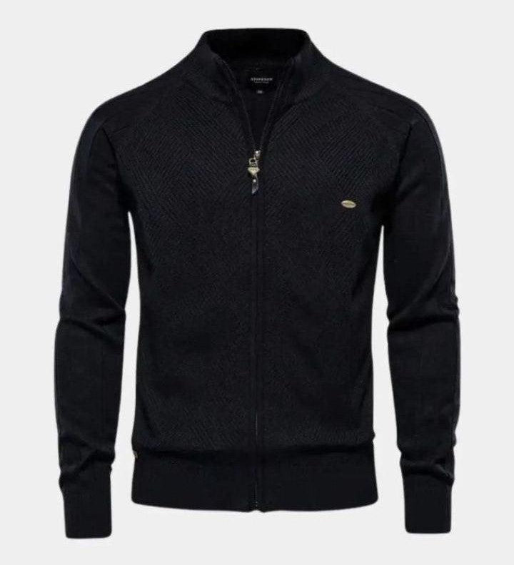 Jacquard™ | Stickad cardigan med Dragkedja