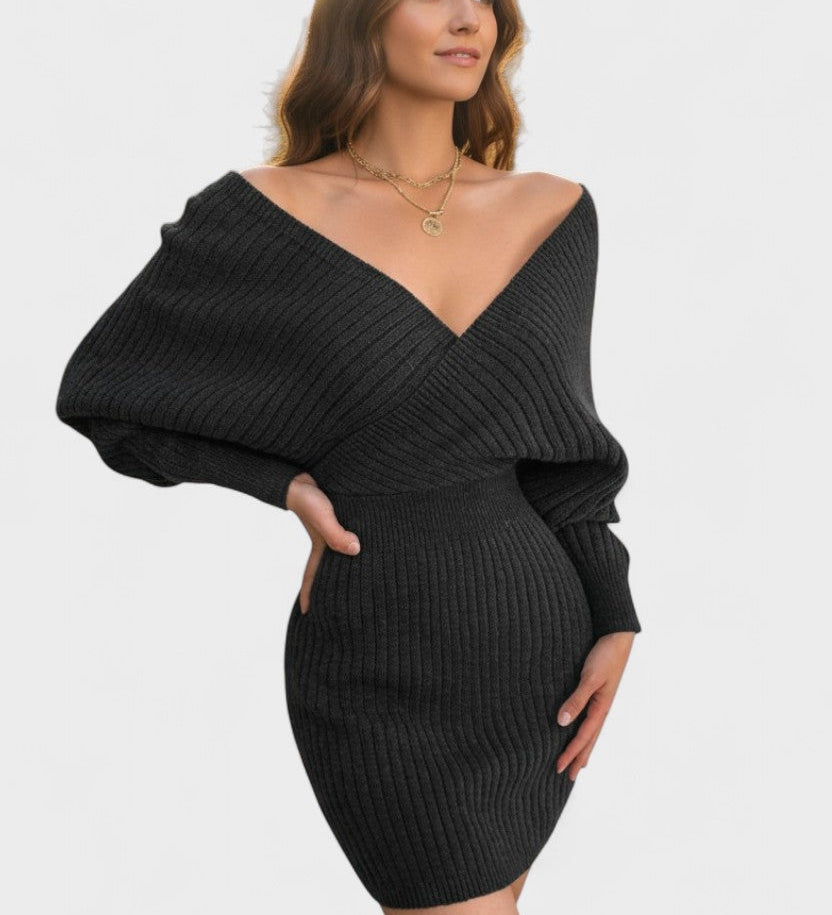 Klara™ | Elegant Omslagsklänning med V-ringning