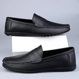 Klassiska Italienska Läder Loafers