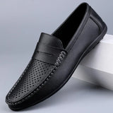 Klassiska Italienska Läder Loafers