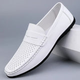 Klassiska Italienska Läder Loafers