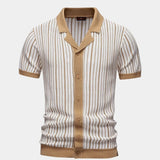 Laurits™ | Randig Stickad Polotröja