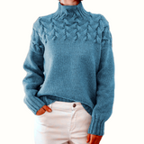 Nina | Stickad Rullkragesweater