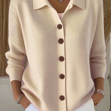 Giuseppina | Cardigan med Krage och Knappar