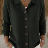 Giuseppina | Cardigan med Krage och Knappar