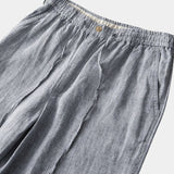 Mikkel™ | Grå Linnebyxor Mariner