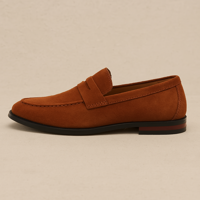 Gamla Pengar Suede Penny Loafers