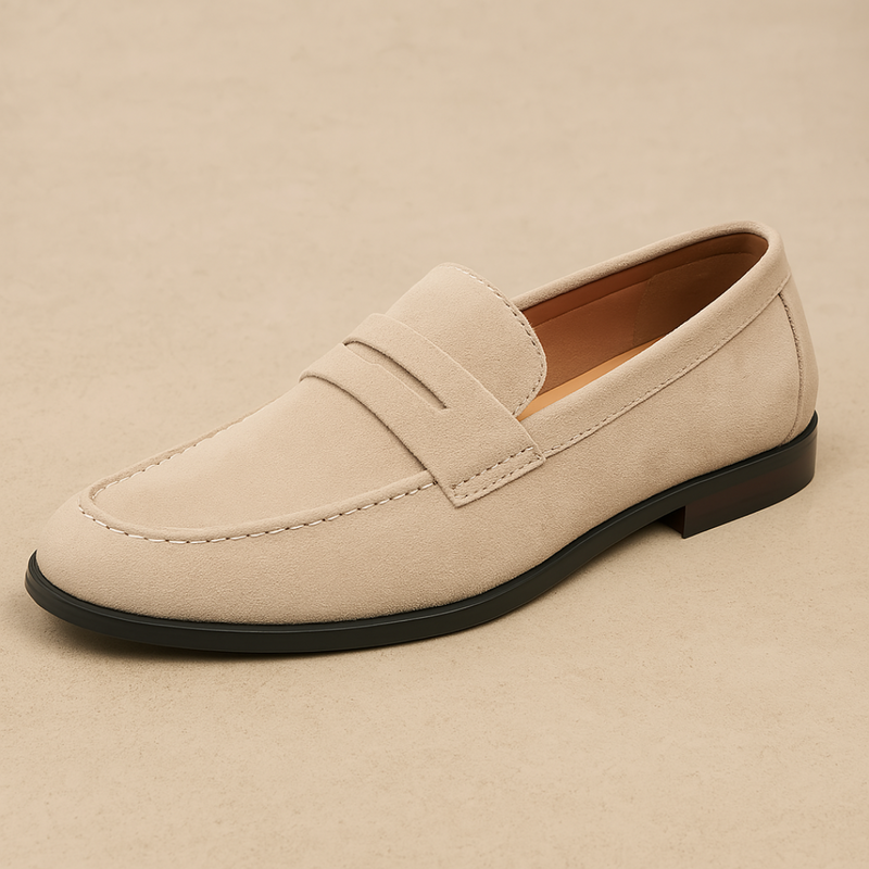 Gamla Pengar Suede Penny Loafers