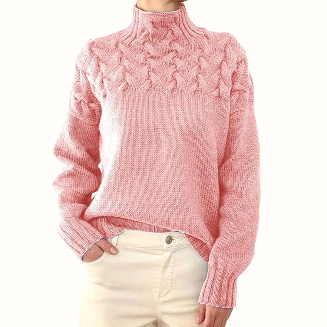 Nina | Stickad Rullkragesweater