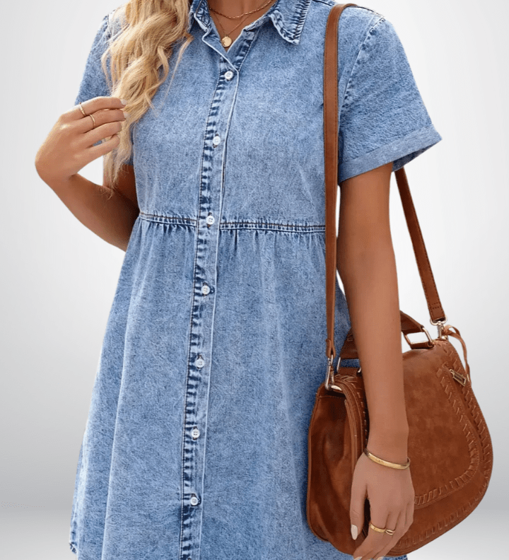 Rosa | Denimklänning
