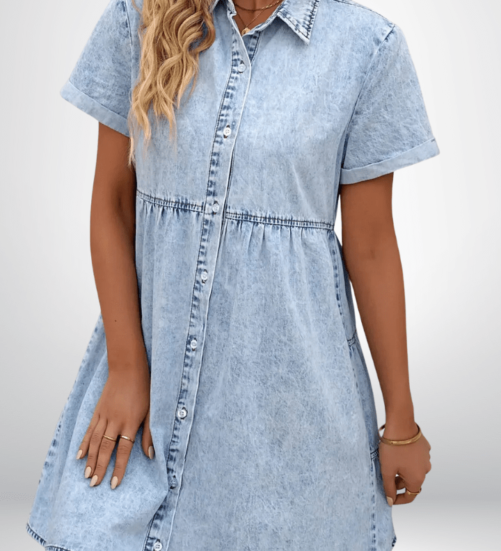 Rosa | Denimklänning