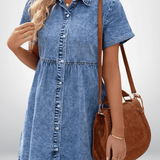 Rosa | Denimklänning